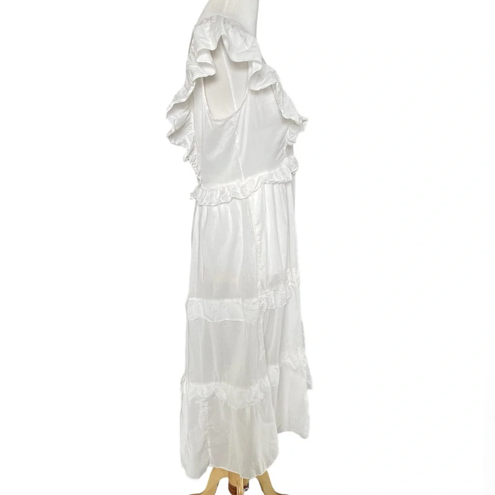 J Crew Ruffle Sleeve Cotton Voile midi dress